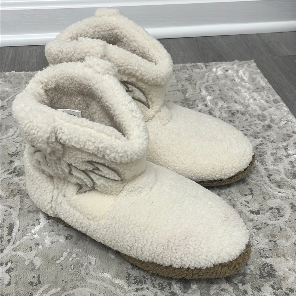 NEW American Eagle Faux Sheerling Cowboy Boot Slippers Large
